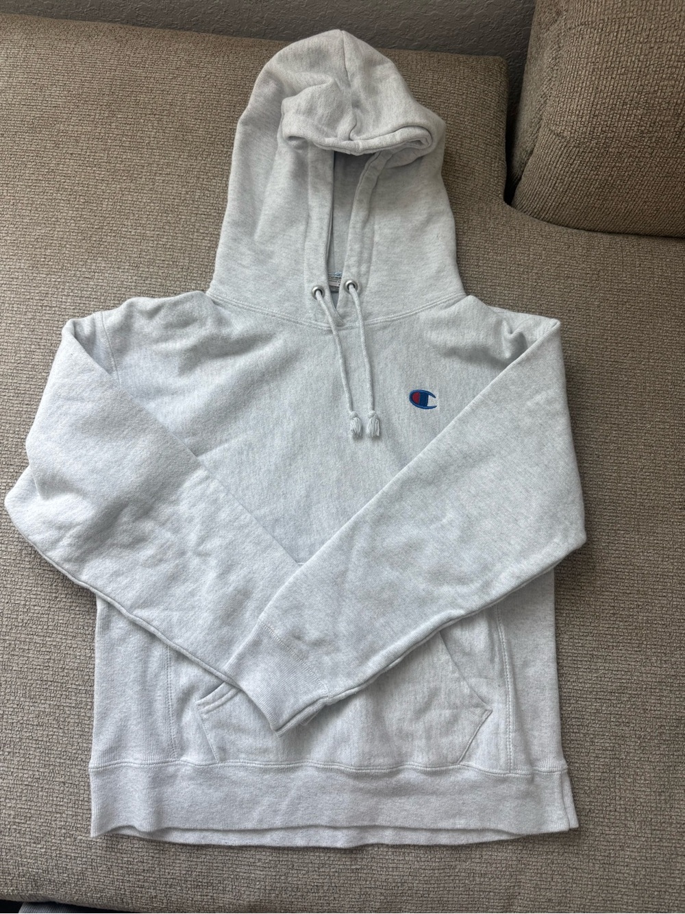 Champion Light Gray Hooded Sweatshirt